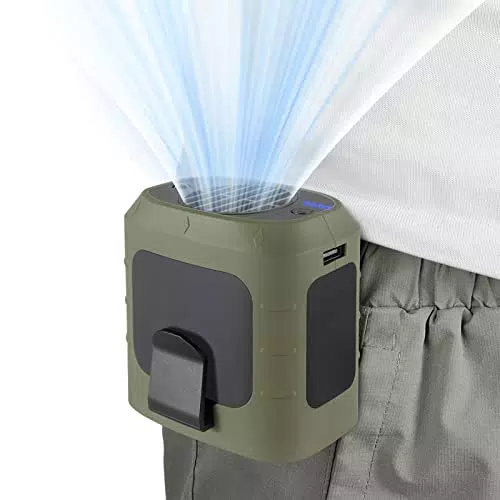 Carastek Tragbarer Taillen-Clip-Ventilator, Mini USB Ventilator