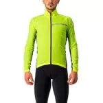 castelli Men's Squadra Stretch JKT Jacket, Gelbes Fluo/Dunkelgrau