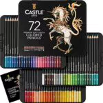 Castle Art Supplies 72 Buntstifte Set |Hochwertige Farbminen mit weichem Kern für erfahrene Künstler