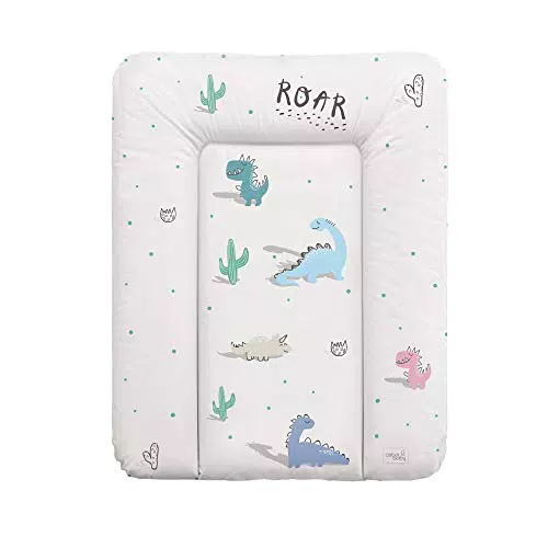 Ceba Baby Wickelauflage - weiche Wickelunterlage - Baby Wickeltischauflage - 50x70 cm - Abwaschbar - OEKO-TEX Standard 100 - Made in EU - Dino - 50 x 70 cm