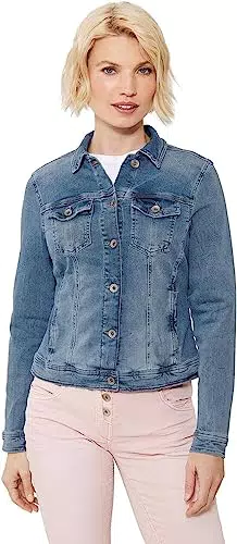 CECIL Damen B211837 Jeansjacke, Light Blue Used wash
