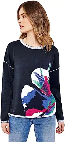 Cecil Damen B302292 Strickpullover, Deep Blue, L EU