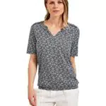 Cecil Damen B320034 Kurzarmshirt Bedruckt, Carbon Grey