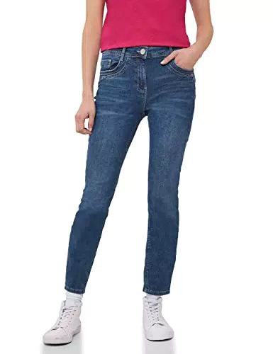 CECIL Damen B376024 Jeanshose Slim, Mid Blue Wash, EU