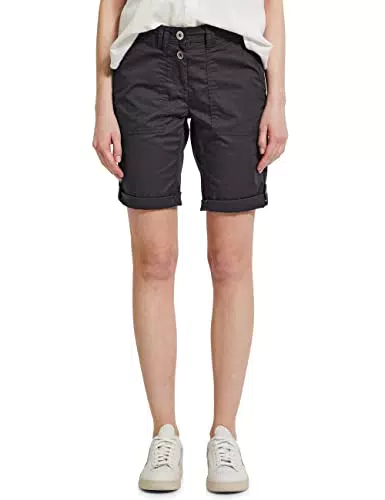 Cecil Damen B376478 Baumwollshorts, Carbon Grey, 34
