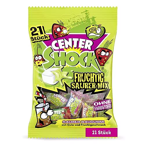 Center Shock Sour Mix, Packung mit 21 extra-sauren Kaugummis
