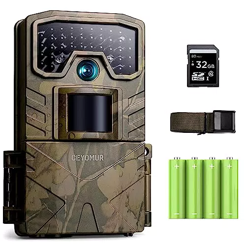 CEYOMUR Wildkamera, 30MP HD Wildkamera mit Bewegungsmelder Nachtsicht