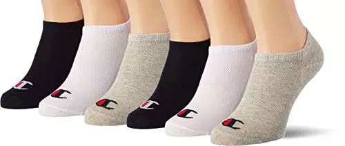Champion Unisex Core 6PP Sneaker Freizeitsocken, Hellgrau Meliert