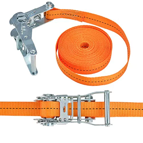 Charles Daily Spanngurte - Enorm Robuste Polymer Zurrgurte - Nach EN 12195-2 - 6m Lange Spanngurte mit Ratsche mit 2000kg Kapazität und 35mm Stärke für Motorrad