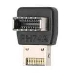 ciciglow USB3.1 TYP E Adapter, 90 Grad USB Typ E Adapter Computer Motherboard Interner Anschlussadapter Unterstützt USB3.1/10G