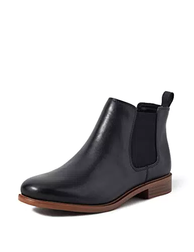 Clarks Damen Taylor Shine Chelsea Boots, Schwarzes Leder