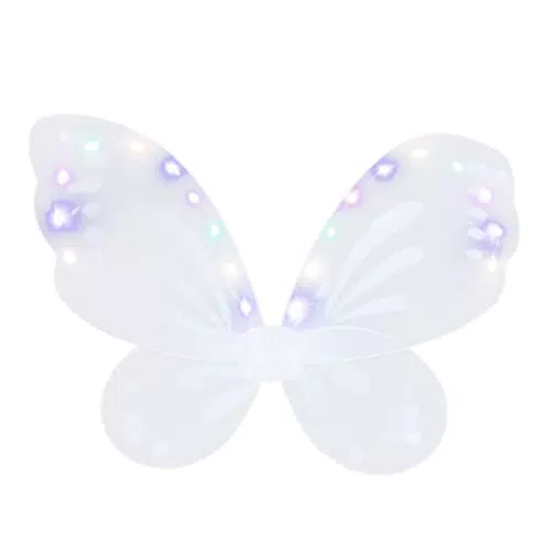 CLISPEED Mädchen Feenflügel Halloween Kostüm Engelsflügel Verkleidung Schmetterlingsflügel Leuchtende Kinder Flügel für Mädchen Damen Rollenspiel Halloween Party