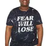 CLOCKHOUSE Herren T-Shirt Kurzärmelig Rundhalsausschnitt Baumwolle Bedruckt dunkelblau 4XL