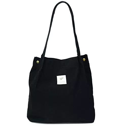 Cloele Umhängetasche Damen Cord Rosa Tasche mit Innentasche Groß Damen-Schultertasche Shopper für Uni Arbeit Reisen und Einkaufen