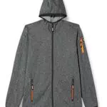CMP - Kinder-Knit-Tech-Jacke mit fester Kapuze, Anthrazit-Zement