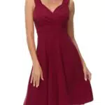 cocktailkleid v Ausschnitt Elegante Kleider Weihnachten Petticoat Kleid 50er Jahre Swing Kleid CL698-2 XS