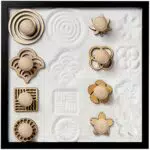 COCORO Mini Sand Stempel für einen Zen Garten, Wirbelform