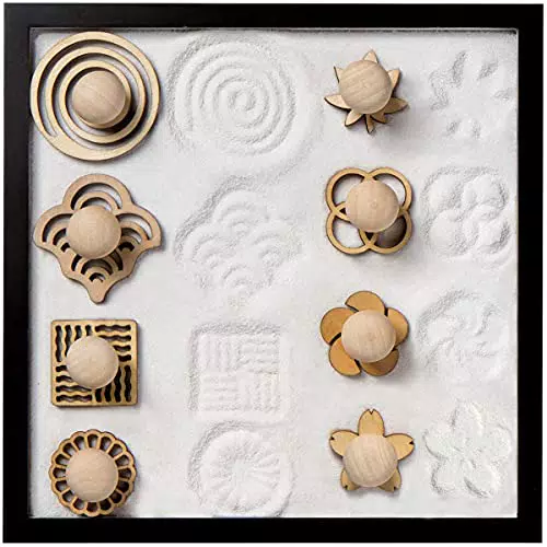 COCORO Mini Sand Stempel für einen Zen Garten, Wirbelform