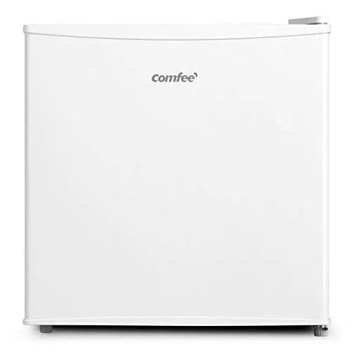 Comfee RCU40WH1 Mini-Gefrierschrank / 31L Gefrierschrank Klein / 4-Sterne-Gefrierfach / Kompakte Größe / Reversibles Türscharnier / Verstellbare Standfüße / 184 kWh/Jahr / Weiß