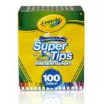 Crayola Supertips Filzstifte Kinder Auswaschbar, Malstifte Set in 100 verschiedenen Farbtönen
