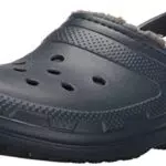 Crocs Classic Lined Clog Unisex Clogs für Erwachsene Mit flauschigem Innenfutter Im Slip-On-Stil Navy/Charcoal Größe 45-46