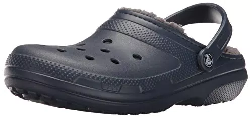 Crocs Classic Lined Clog Unisex Clogs für Erwachsene Mit flauschigem Innenfutter Im Slip-On-Stil Navy/Charcoal Größe 45-46