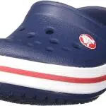 Crocs Crocband Clogs Unisex Kinder Clogs Leichtes und langlebiges Design Navy/Rot Größe 32-33