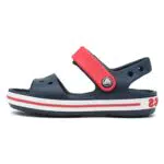 Crocs Crocband Sandalen Unisex Kindersandalen Leicht und mit sicherer Passform Navy/Rot Größe 22-23
