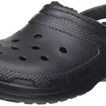 Crocs Unisex Classic Lined Clogs, Black/Black