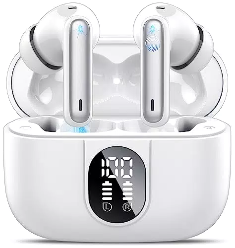 Csasan Bluetooth Kopfhörer, Kopfhörer Kabellos Bluetooth 5.3 Deep Bass mit 4 ENC Mic