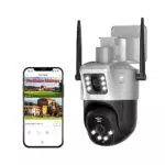 ctronics Überwachungskamera Aussen WLAN mit Dual-Objektiv Dual-Ansicht 2