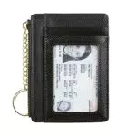 Cynure Damen Slim Minimalistischer Kartenhalter Münzwechsel Geldbörse Schlüsselanhänger Fronttasche Geldbörse
