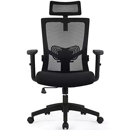 Daccormax Bürostuhl Ergonomisch, Schreibtischstuhl mit Verstellbarer Kopfstütze