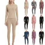 Damen/Herren Thermounterwäsche Set Atmungsaktiv Leicht Winter Warme Unterwäsche Skiunterwäsche Atmungsaktiv Winter Thermo Base Layer Funktionswäsche für Alltag