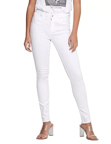 Damen ONLY Skinny Fit Jeans, Mid Waist Stretch Denim Hose