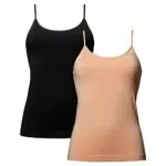 DANISH ENDURANCE Unterhemd Damen aus Viskose, 2 Pack Seamless
