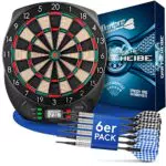 DartPro - DAS ORIGINAL - Elektronische Dartscheibe - Dartboard mit 6 Darts - Innovativer Dartautomat mit 65 Varianten - Dart für 1 bis 8 Spieler