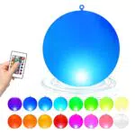 Delamiya schwimmende poolbeleuchtung, IP68 LED Poollicht mit Fernbedienung & Luftpumpe