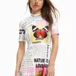 Desigual Women's Vest_Newspaper 1000 Dress, White, XL