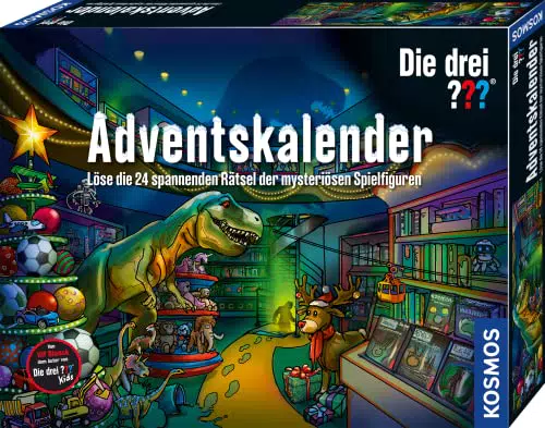 Die drei ??? Adventskalender von KOSMOS 632182, Löse die 24 spannenden Rätsel der mysteriösen Spielfiguren