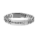 Diesel Armband Für Männer, 18Cm-19.5Cm Silbernes Edelstahlarmband