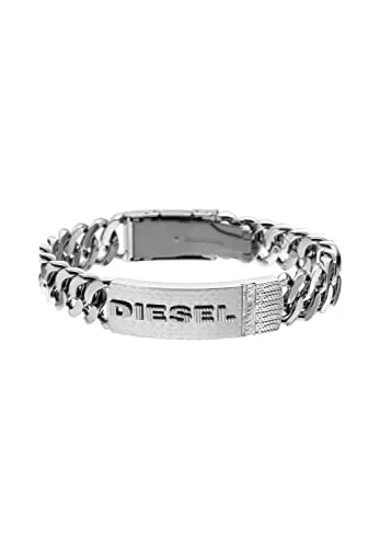 Diesel Armband Für Männer, 18Cm-19.5Cm Silbernes Edelstahlarmband