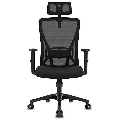 Durrafy Bürostuhl Ergonomisch, Bürostuhl, Schreibtischstuhl mit Verstellbarer Kopfstütze