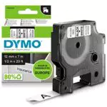 DYMO Original D1-Etikettenband, schwarz auf weiß, 12 mm x 7 m
