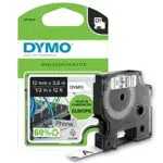 DYMO Schriftband D1 S0718040 Polyamid Bandfarbe: Weiß Schriftfarbe:Schwarz 12mm 3.5m