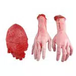 EBKCQ Halloween Deko Hände, 3 Teilig Gummihand Halloween Arm Hände Bloody Herz mit Blut Verschmiert Halloween Deko Horror für Halloween Partyartikel Dekoration
