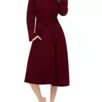 Ekouaer Lang Bademantel Kimono Morgenmantel V Ausschnitt Langarm Robe Saunamantel Umstandskleidung Umstandsmode Nachtwäsche Loungewear mit Gürtel und Taschen