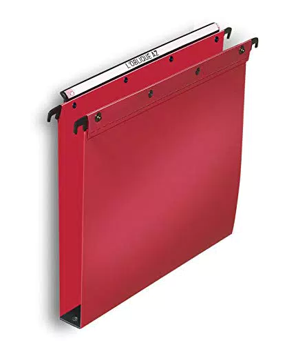 ELBA 100330387 Hängemappe Polypro Design 10er Pack für A4 Bodenbreite 3 cm aus Polypropylen Kunststoff rot Schrank ideal für die lose Blatt-Ablage im Büro und der Behörde