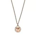 Emporio Armani Halskette Für Frauen, Länge: 420mm +/-5mm / Größe Anhänger: 15mm X 15mm X 2mm Rose Gold Sterling Silber Halskette