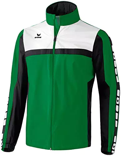 Erima Herren Classic 5-C Regenjacke, smaragd/schwarz/weiß